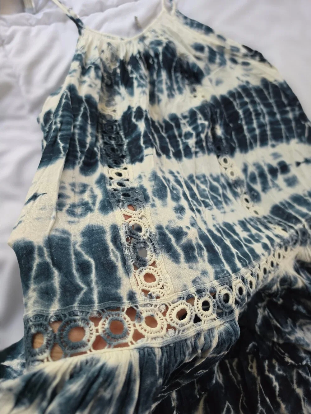 Raviya Navy & White Tie-Die Cover Up Dress - Picture 8 of 10